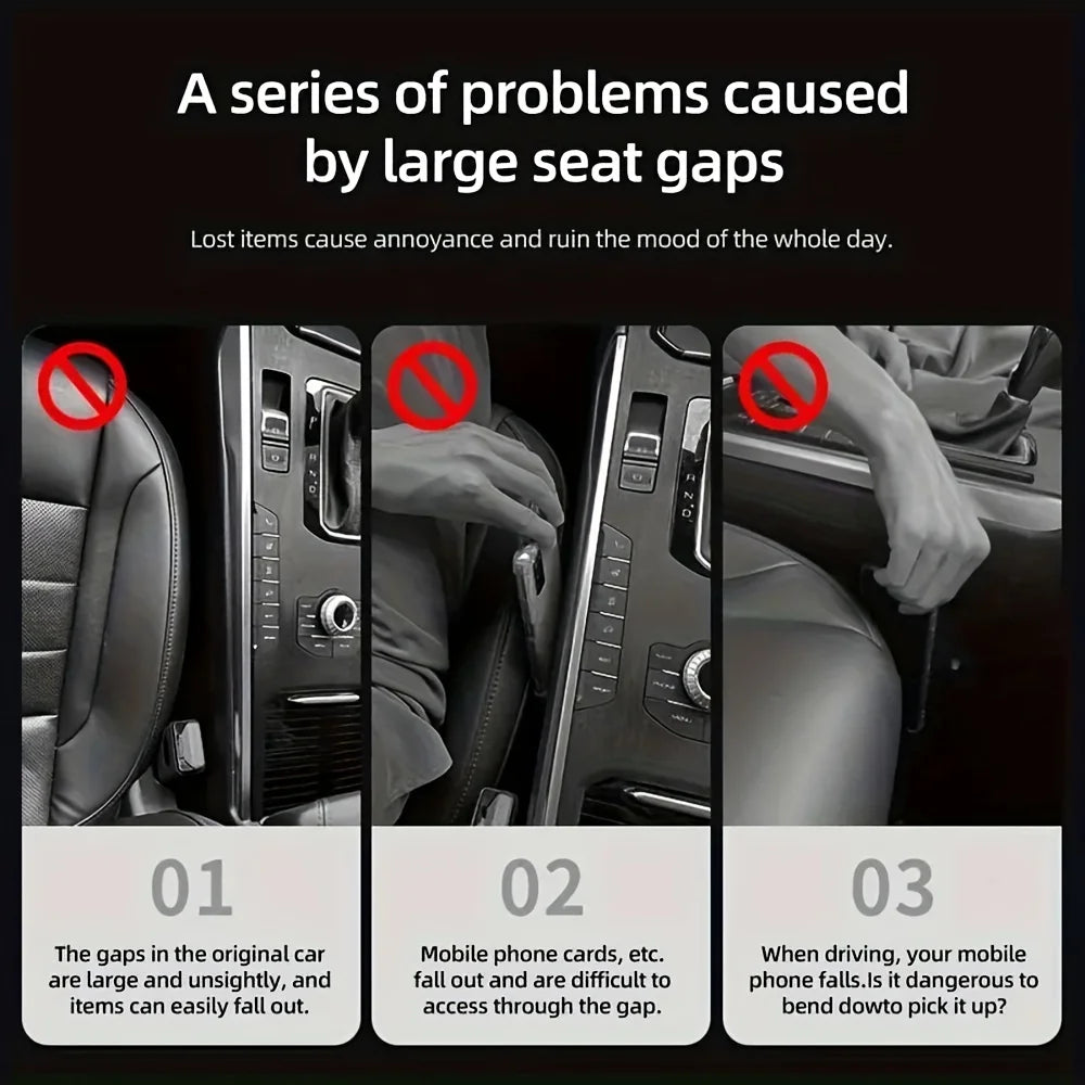 2-Pack Car Seat Gap Filler & Organizer